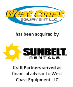 West Coast EQUIPMENT LLC has been acquired by SUNBELT RENTALS
